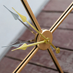 Часы настенные зеркальные с золотым металлическим циферблатом Mirror Tower Clock варинант исполнения - 3 | Loft Concept в Грозном