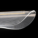 Люстра линейная с прозрачным волнообразным плафоном Wave Line варинант исполнения - 6 | Loft Concept в Грозном