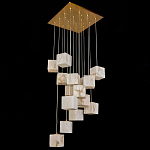 Люстра подвесная с квадратными плафонами из натурального камня Glowing Spheres варинант исполнения - 3 | Loft Concept в Грозном