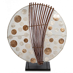 Настольная лампа из перламутра и дерева на подставке Indonesian Round Shell варинант исполнения - 1 | Loft Concept в Грозном