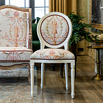 Стул из массива бука бежевый с растительным орнаментом Raffael Angel Beige Chair варинант исполнения - 6 | Loft Concept в Грозном