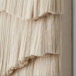 Светло-Бежевое Панно из нитей White Landscape Wall Hanging варинант исполнения - 3 | Loft Concept в Грозном