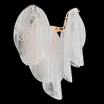 Бра из полупрозрачных овальных лепестков из стекла с металлическим основанием золотого цвета Nazaire Glass Lighting варинант исполнения - 1 | Loft Concept в Грозном