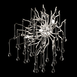 Бра с лучеобразным основанием и подвесками из прозрачного стекла в виде длинных капель Droplet Chandelier варинант исполнения - 12 | Loft Concept в Грозном