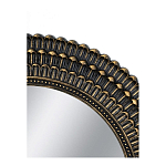 Зеркало круглое с текстурированным дизайном рамы Helios варинант исполнения - 4 | Loft Concept в Грозном