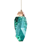 Подвесной светильник Soar Hanging Lamp Brass Emerald Изумрудный варинант исполнения - 1 | Loft Concept в Грозном