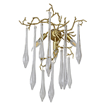 Бра с декором в виде ветвей и стеклянных подвесок в форме капель Droplet Chandelier варинант исполнения - 1 | Loft Concept в Грозном