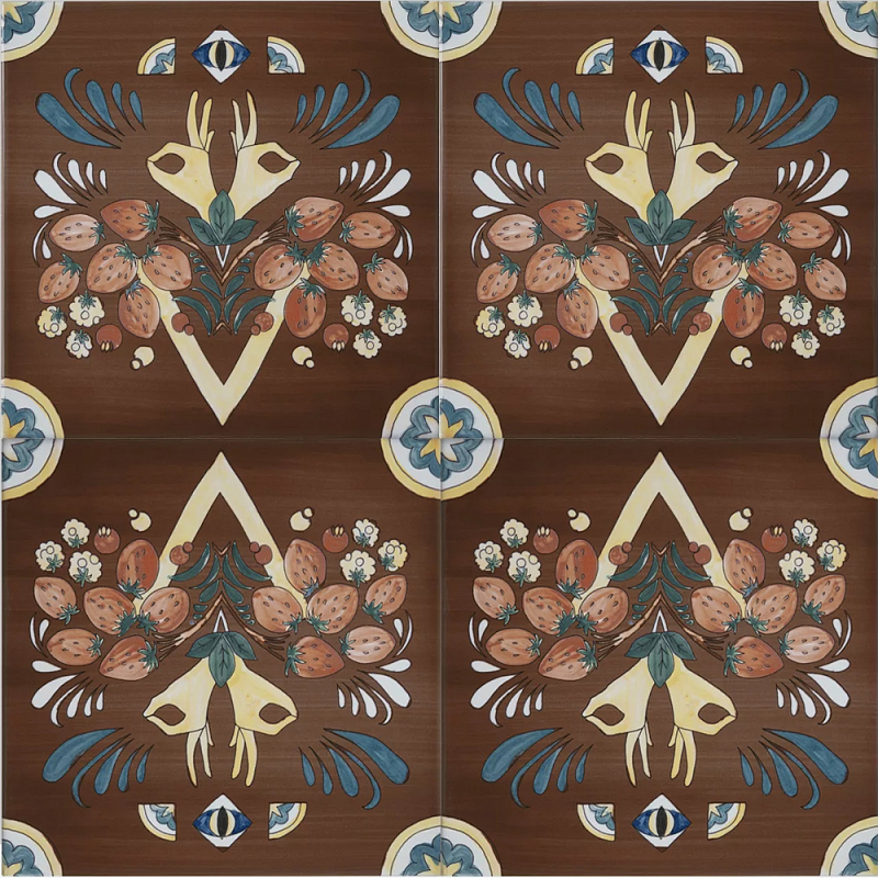 Плитка с узором Клубника Мульти в Грозном | Loft Concept 