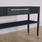 Дизайнерская Консоль с полкой и ящиком Primo Черный дуб варинант исполнения - 3 | Loft Concept в Грозном