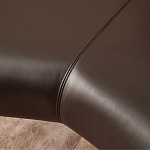 Кушетка с деревянным каркасом и сиденьем из коричневой натуральной кожи Moon Walnut Furniture варинант исполнения - 2 | Loft Concept в Грозном