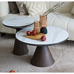 Столик журнальный круглый на конусовидном металлическом основании Sustainability варинант исполнения - 2 | Loft Concept в Грозном