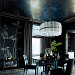 Обои ручная роспись Bamboo Special Colourway on Pitch dyed silk варинант исполнения - 2 | Loft Concept в Грозном