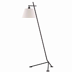 Торшер с черным наклонным корпусом и конусовидным абажуром Black Tripod варинант исполнения - 4 | Loft Concept в Грозном
