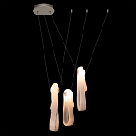 Подвесной светильник белого цвета с 3-мя изогнутыми плафонами Flow Loop варинант исполнения - 3 | Loft Concept в Грозном