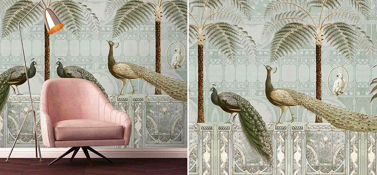 Обои ручная роспись Chinoiserie Birds Palace Royal Обои ручная роспись Chinoiserie Birds Palace Royal - Loft-Concept в Грозном