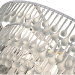 Люстра подвесная круглая с молочными стеклянными подвесками в форме капель Droplet Chandelier варинант исполнения - 3 | Loft Concept в Грозном