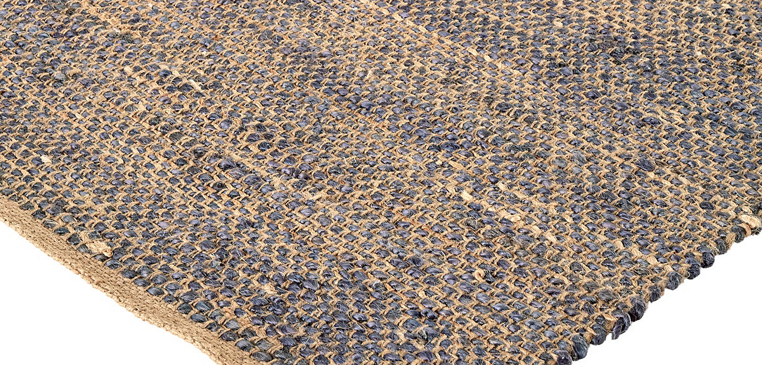 Ковер Rectangular Carpet blue 100% джут Ковер Rectangular Carpet blue 100% джут - Loft-Concept в Грозном