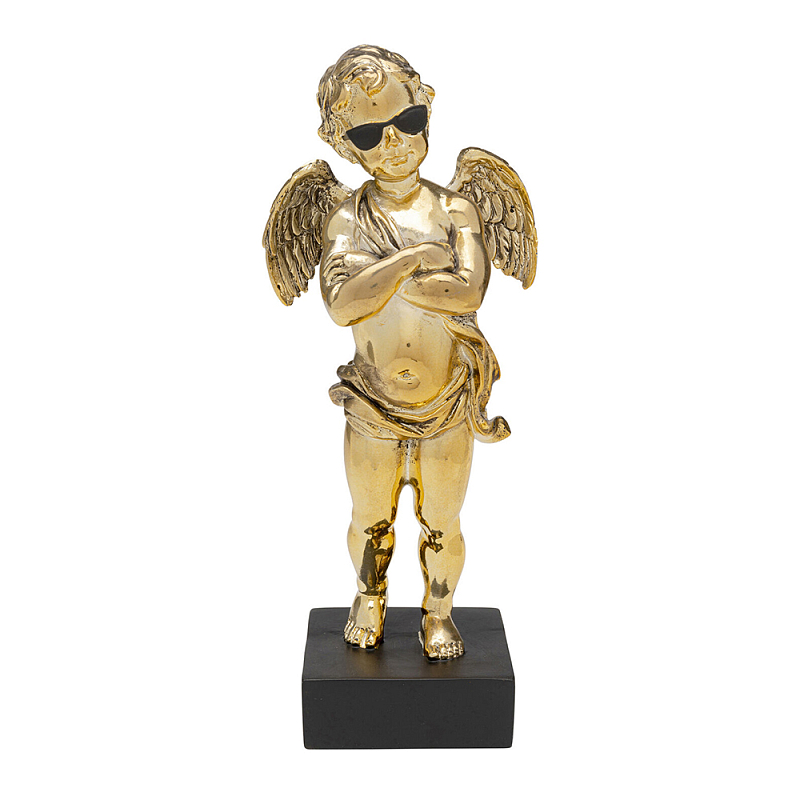 Декоративная статуя Golden Cupid in Sunglasses Глянцевое золото Черный в Грозном | Loft Concept 