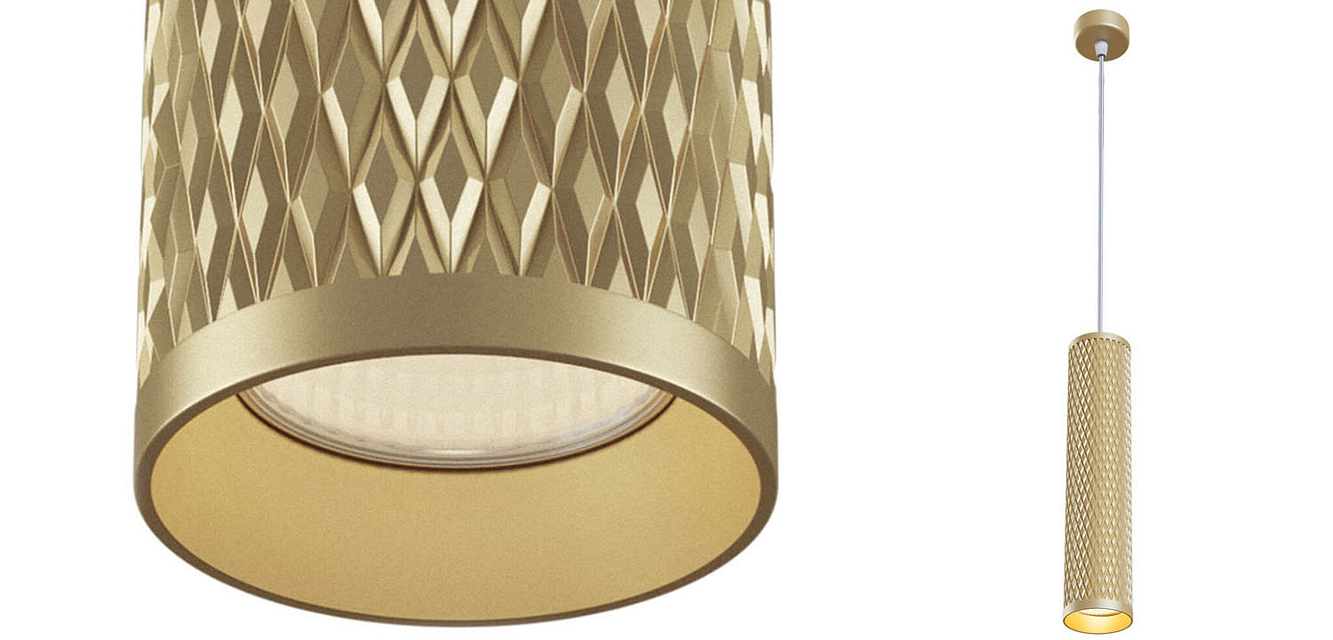Подвесной светильник Trumpet tube gold rhombus Подвесной светильник Trumpet tube gold rhombus - Loft-Concept в Грозном