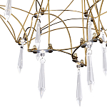 Потолочный светильник с тонкой металлической конструкцией цвета золото Quasar варинант исполнения - 4 | Loft Concept в Грозном