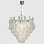 Люстра с подвесками из рифленного стекла в форме капель Textured Glass Chandelier варинант исполнения - 1 | Loft Concept в Грозном