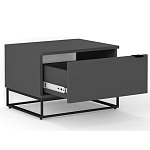Тумба прикроватная цвета графит с ящиками Strict Lines варинант исполнения - 3 | Loft Concept в Грозном
