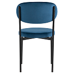 Стул с круглым сиденьем на металлическом основании ALFIE CHAIR Blue варинант исполнения - 3 | Loft Concept в Грозном