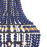 Люстра каплевидной формы декорированная синими и золотыми бусинами Blue Beads варинант исполнения - 1 | Loft Concept в Грозном