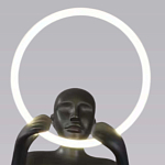 Торшер черная статуэтка Statue In The Clouds Floor Lamp варинант исполнения - 3 | Loft Concept в Грозном