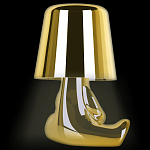 Настольная лампа фигурная золотого цвета с гладким абажуром Высота 16 см Sophia варинант исполнения - 5 | Loft Concept в Грозном