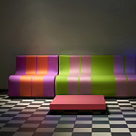 Дизайнерский кофейный стол на круглых ножках Poltronova T02 Pink Coffee Table варинант исполнения - 6 | Loft Concept в Грозном