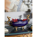 Чаша темно-синяя фарфоровая с бронзовыми ручками в виде ангелов Eden Garden варинант исполнения - 3 | Loft Concept в Грозном