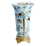 Ваза из фарфора с бронзовыми элементами Tropical Garden варинант исполнения - 1 | Loft Concept в Грозном