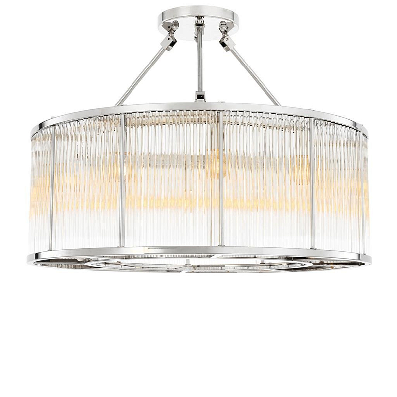 Потолочный светильник Ceiling Lamp Bernardi Nickel Никель Прозрачное Стекло Потолочный светильник Ceiling Lamp Bernardi Nickel Никель Прозрачное Стекло в Грозном | Loft Concept