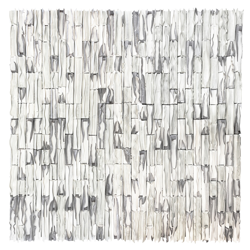 Объемное фактурное панно Metropolis in shades of White Белый бетон в Грозном | Loft Concept 