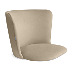 Барный стул со спинкой на 4-х коричневых ножках Бежевый Велюр Ava Charm варинант исполнения - 2 | Loft Concept в Грозном