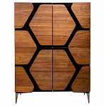 Высокий комод с узором из шпона на фасаде Sahara варинант исполнения - 1 | Loft Concept в Грозном