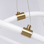 Люстра подвесная с двумя пересекающимися белыми светодиоидными кольцами Luke Lampco Tracer Lamp варинант исполнения - 6 | Loft Concept в Грозном