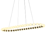Люстра подвесная светодиодная с круглыми плафонами белого цвета PEARLS Suspension 100  варинант исполнения - 3 | Loft Concept в Грозном