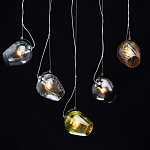 Люстра линейная с 5-ю разноцветными стеклянными плафонами Kaleido варинант исполнения - 5 | Loft Concept в Грозном