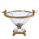 Чаша из прозрачного стекла с бронзовым рельефным ободком Eden Garden варинант исполнения - 1 | Loft Concept в Грозном