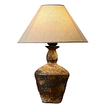 Настольная лампа с керамическим фактурным основанием и тканевым абажуром Eastern Tale варинант исполнения - 6 | Loft Concept в Грозном