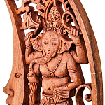 Панно из дерева Ганеша и месяц Panel With Animals варинант исполнения - 2 | Loft Concept в Грозном