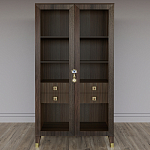 Дизайнерский шкаф витрина Elsa Dreams Walnut с 4-мя ящиками варинант исполнения - 1 | Loft Concept в Грозном
