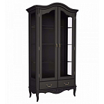 Витрина черная двухдверная из массива бука в стиле прованс Black Provence варинант исполнения - 1 | Loft Concept в Грозном