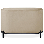 Банкетка овальная бежевый велюр на 4-х металлических ножках черного цвета SANJAY варинант исполнения - 2 | Loft Concept в Грозном