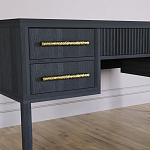 Большой Рабочий стол Primo с 5 выдвижными ящиками Черный дуб варинант исполнения - 6 | Loft Concept в Грозном