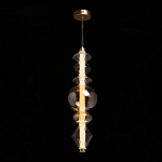 Подвесной светильник с вертикальной композицией из прозрачных и янтарных стеклянных шаров и ромбов Gabriel Scott Luna варинант исполнения - 3 | Loft Concept в Грозном