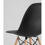 Пластиковый стул на ножках из массива бука Eames Black варинант исполнения - 3 | Loft Concept в Грозном