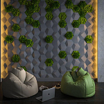 Гипсовая 3D Панель M-30 варинант исполнения - 1 | Loft Concept в Грозном